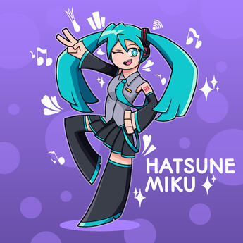 Hatsune Miku from Volcaloid
